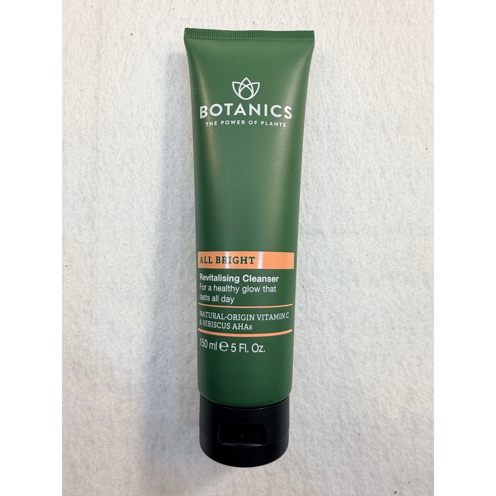 Botanics All Bright Revitalising Cleanser Vitamin C Hibiscus AHAs 150ml 5oz NEW